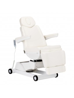 Azzurro 873 elektrinė pasukama kosmetinė kėdė, balta