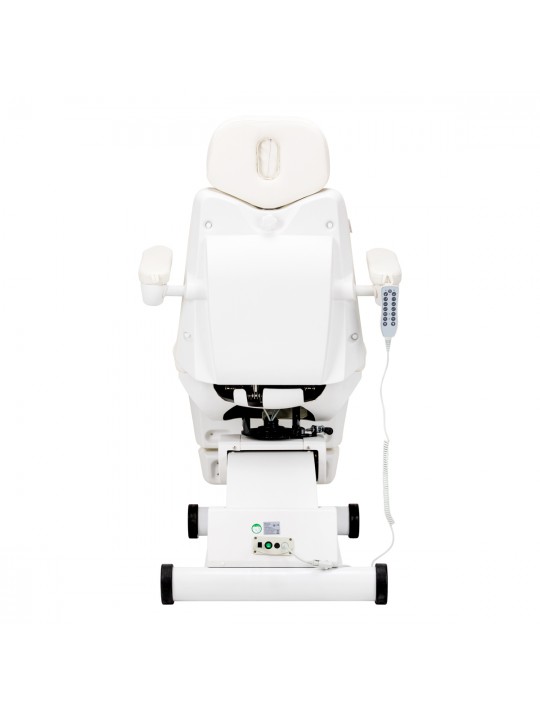 Scaun cosmetic pivotant electric Azzurro 873, alb