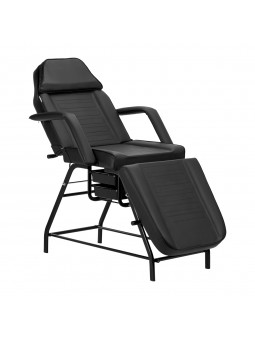 Fotel kosmetyczny 557A z kuwetami czarny