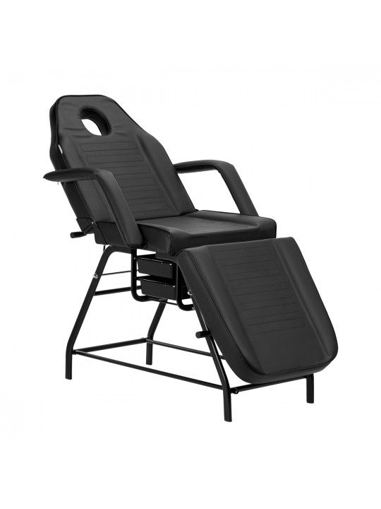 Fotel kosmetyczny 557A z kuwetami czarny