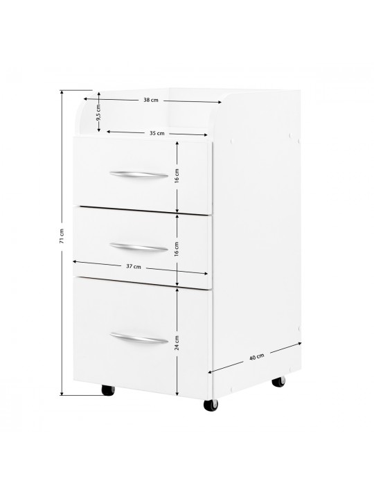 Combi cabinet II white