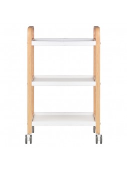 Masa asistenta cosmetica HS-09 lemn - alb