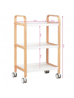 Grožio asistento stalas HS-09 medis - baltas