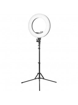 Lampa pierścieniowa Ring light 18" 48W led czarna + statyw