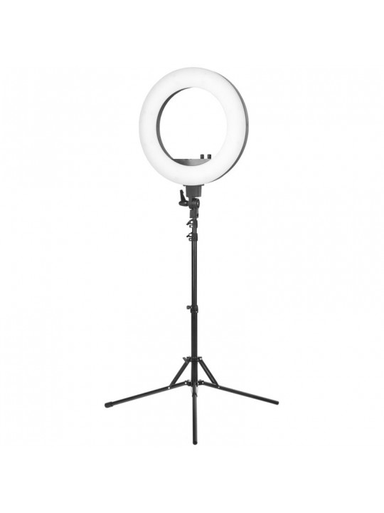 Ring light 18' 48W LED black + tripod