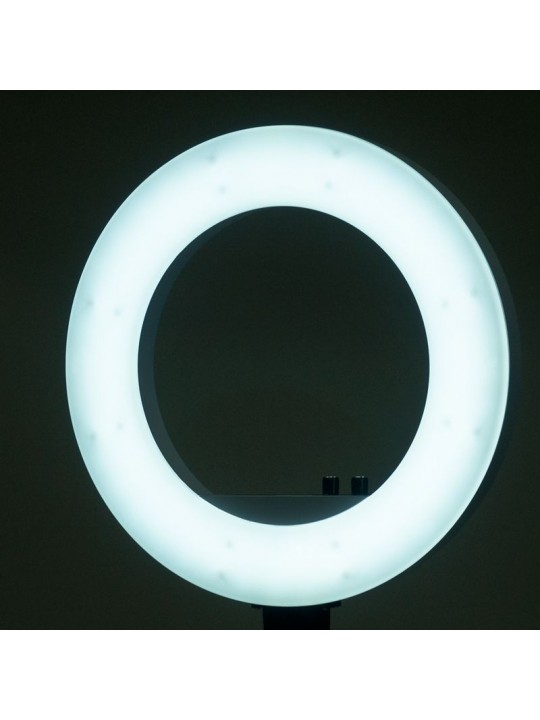 Kruhové světlo 18' 48W bílá LED kruhová lampa + stativ