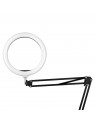 Ring light 10' 8W black LED ring lamp for countertop