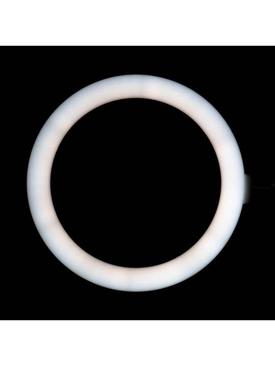 Lampa pierścieniowa Ring light 10' 8W led czarna do blatu
