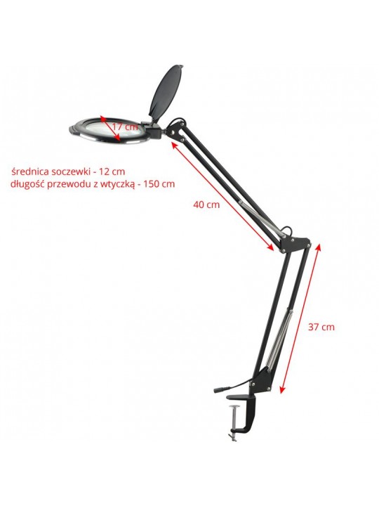 LED lupa Glow Moonlight 8012/5' bílá na pracovní desku