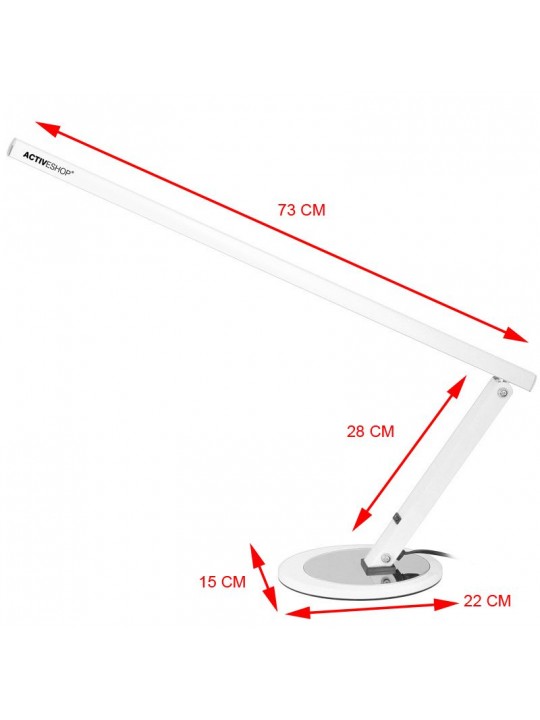 Schlanke LED-Schreibtischlampe, weiß