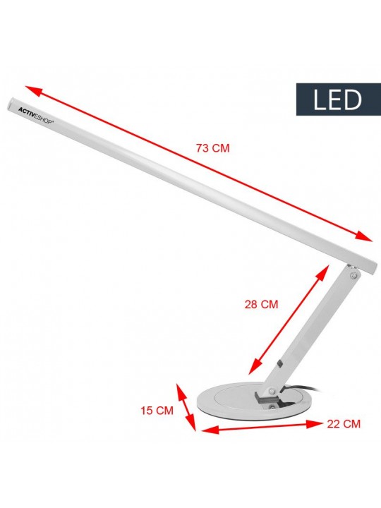 Slim LED aluminum desk lamp