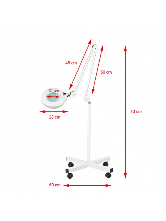 S4 led magnifier lamp + adjustable led tripod light intensity