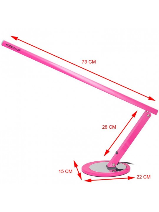 Slim 20 W desk lamp, pink