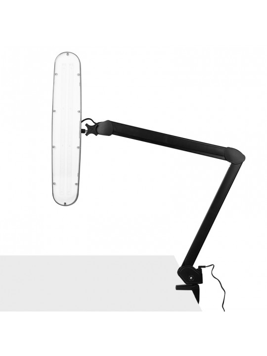 Elegante 801-s LED workshop lamp with standard vice, black