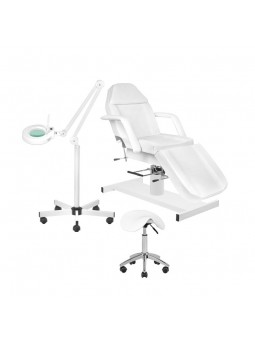 Set aus Sessel 210 + LED-Lupenleuchte S5 + Hocker 302