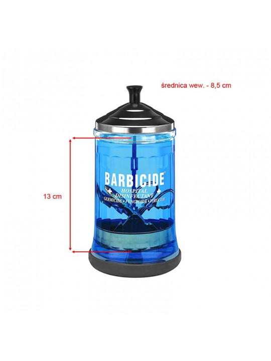 Barbicide glass container for disinfection, 750 ml