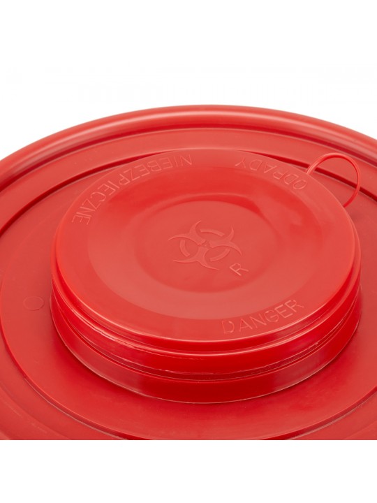 Red medical waste container 5 L