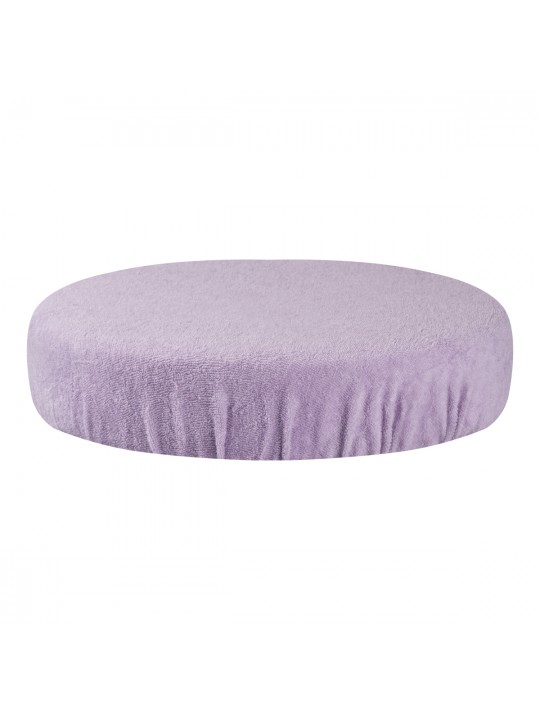 Terry cover for a purple stool