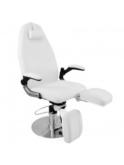 Azzurro 713A hydraulic podiatry chair, white