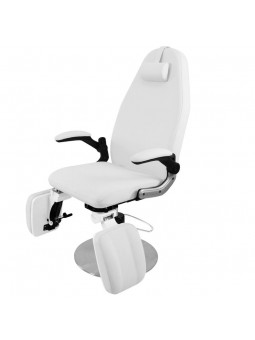 Azzurro 713A hydraulic podiatry chair, white