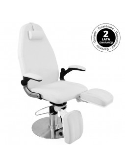 Azzurro 713A hidraulinė podiumo kėdė, balta