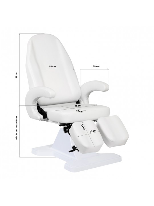 Fotel podologiczny hydrauliczny 112 biały