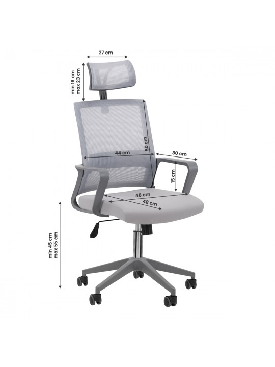 Fotel biurowy QS-05 szary