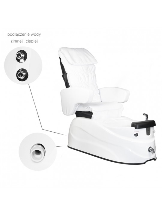 AS-122 white spa pedicure chair with massage function and pump