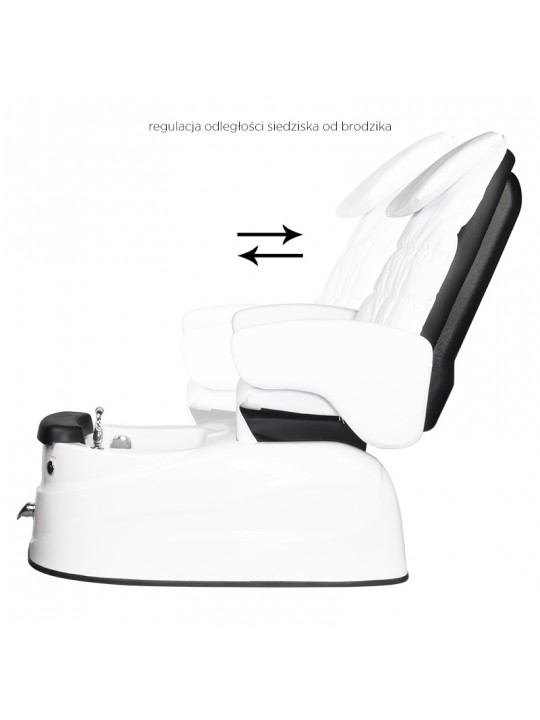 Pedikűr spa szék AS-122 fehér, masszázs funkcióval és pumpával