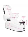 AS-122 white spa pedicure chair with massage function and pump