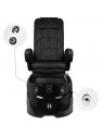 AS-122 black spa pedicure chair with massage function and pump