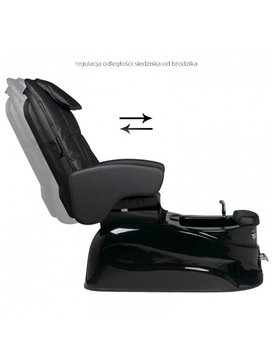 AS-122 black spa pedicure chair with massage function and pump