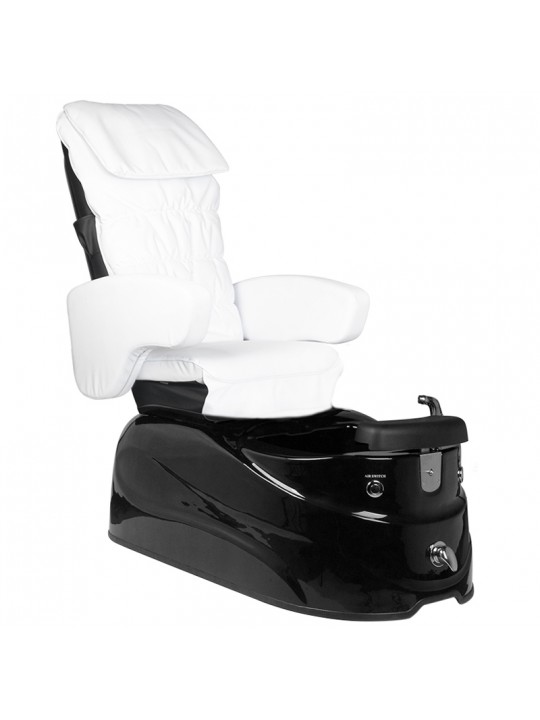 AS-122 spa pedicure chair, white and black, with massage function and pump