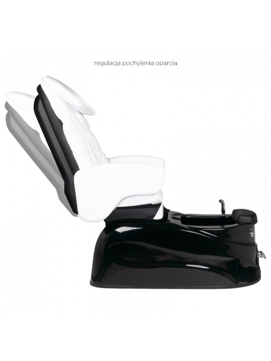 AS-122 spa pedicure chair, white and black, with massage function and pump