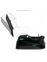 Fotel pedicure spa AS-122 biało-czarny z funkcją masażu i pompą