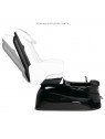 AS-122 spa pedicure chair, white and black, with massage function and pump