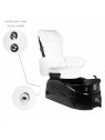 AS-122 spa pedicure chair, white and black, with massage function and pump