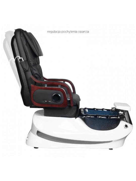 Fotel pedicure spa AS-261 czarno-biały z funkcją masażu i pompą