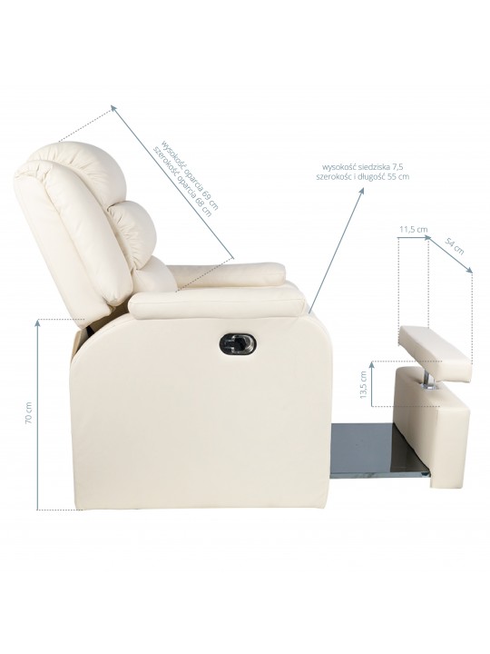 Hilton cream pedicure spa chair