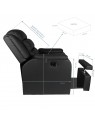 Hilton black pedicure spa chair