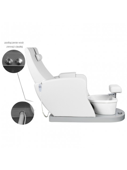 Scaun pedichiura spa Azzurro 016B alb