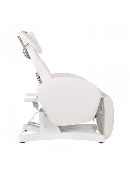 Професійне електричне крісло для нарощування вій Ivette біле