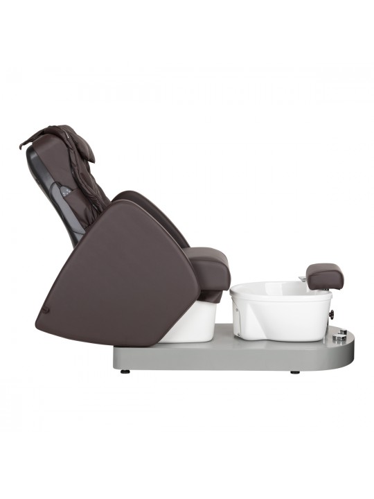 Крісло для спа-педикюру Azzurro 016C коричневе з масажем спини та гідромасажем