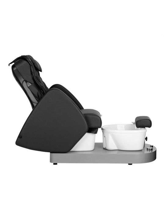 Azzurro 016C black pedicure spa chair with back massage and hydromassage