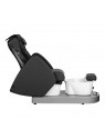 Azzurro 016C black pedicure spa chair with back massage and hydromassage