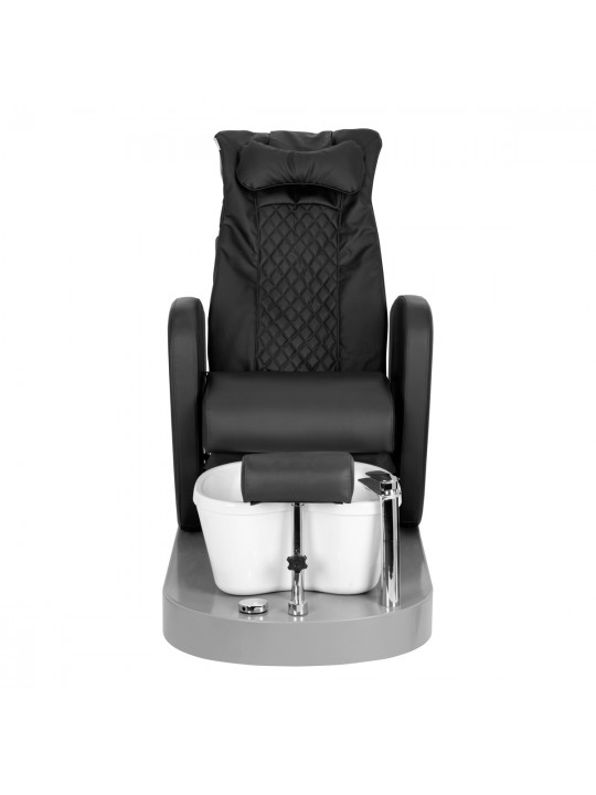 Azzurro 016C black pedicure spa chair with back massage and hydromassage