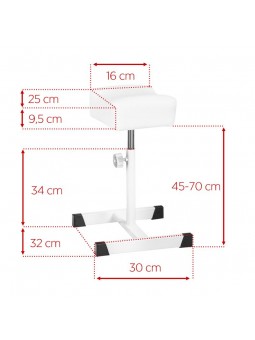 Bell pedicure footrest, white