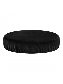 Black velvet stool cover