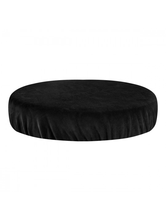 Black velvet stool cover