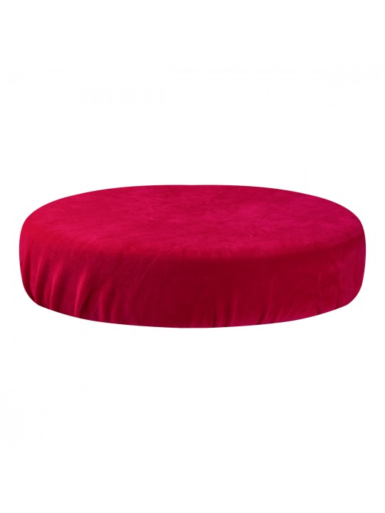 Fuchsia velor stool cover